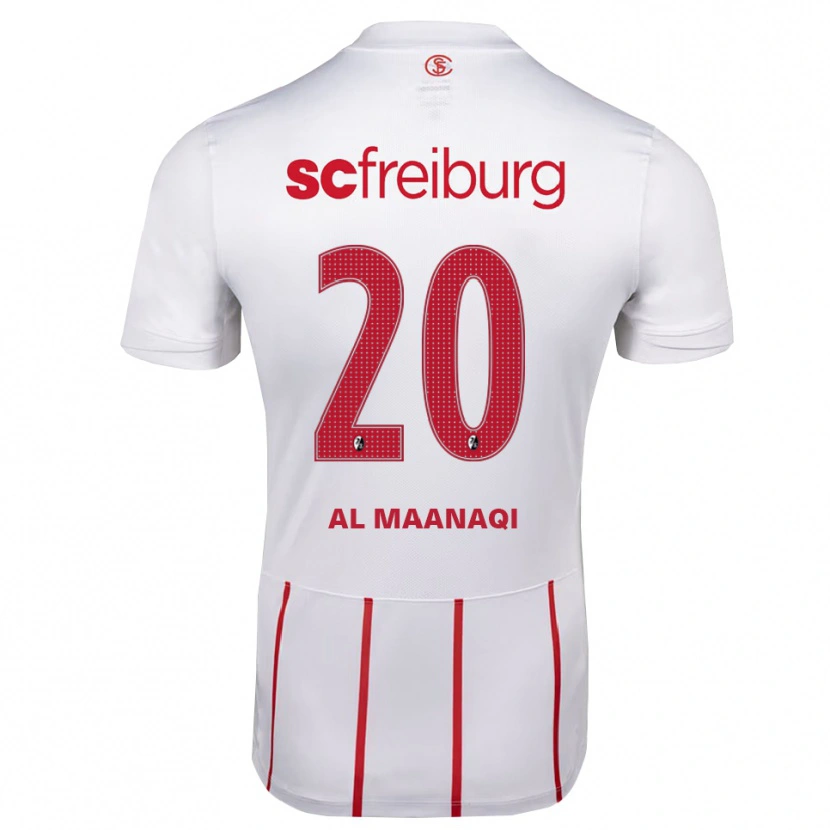Danxen Bambino Maglia Jawad Al Maanaqi #20 Bianco Rosso Giallo Kit Gara Away 2026/27 Maglietta