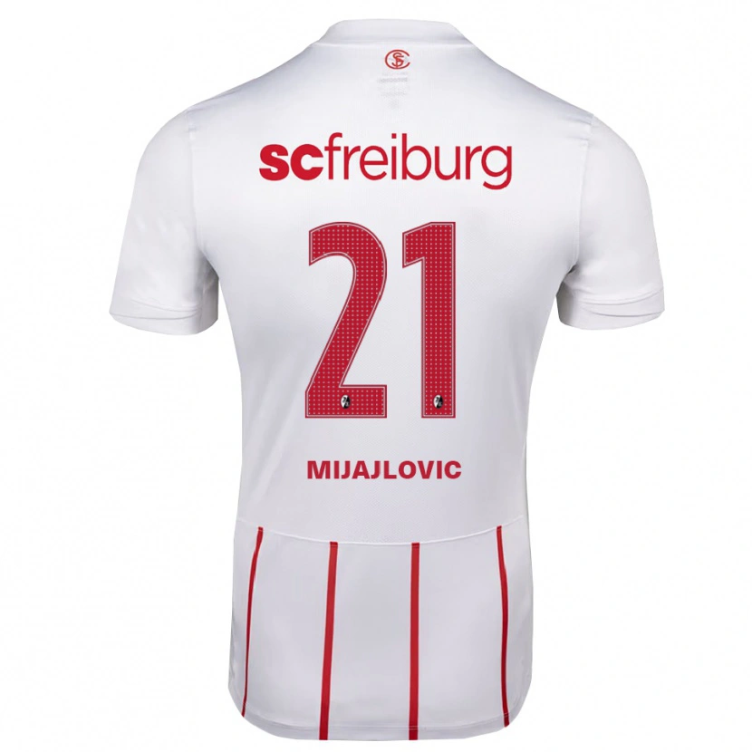 Danxen Bambino Maglia Mladen Mijajlovic #21 Bianco Rosso Giallo Kit Gara Away 2026/27 Maglietta