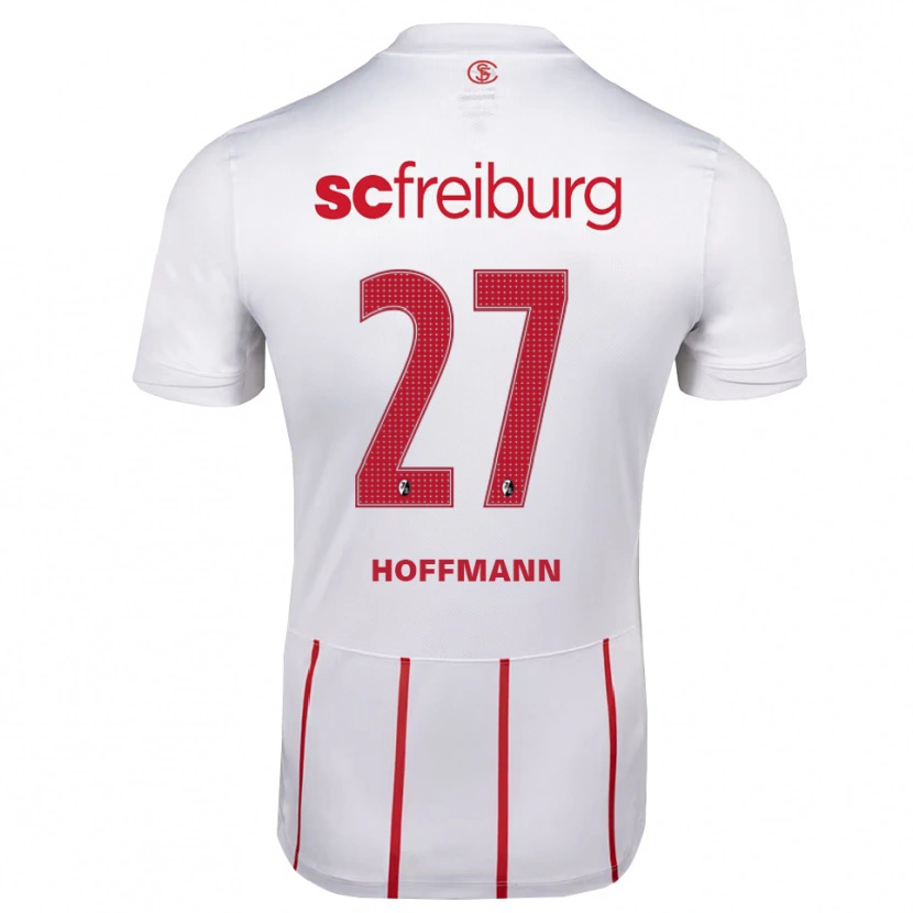 Danxen Bambino Maglia Giovanna Hoffmann #27 Bianco Rosso Giallo Kit Gara Away 2026/27 Maglietta