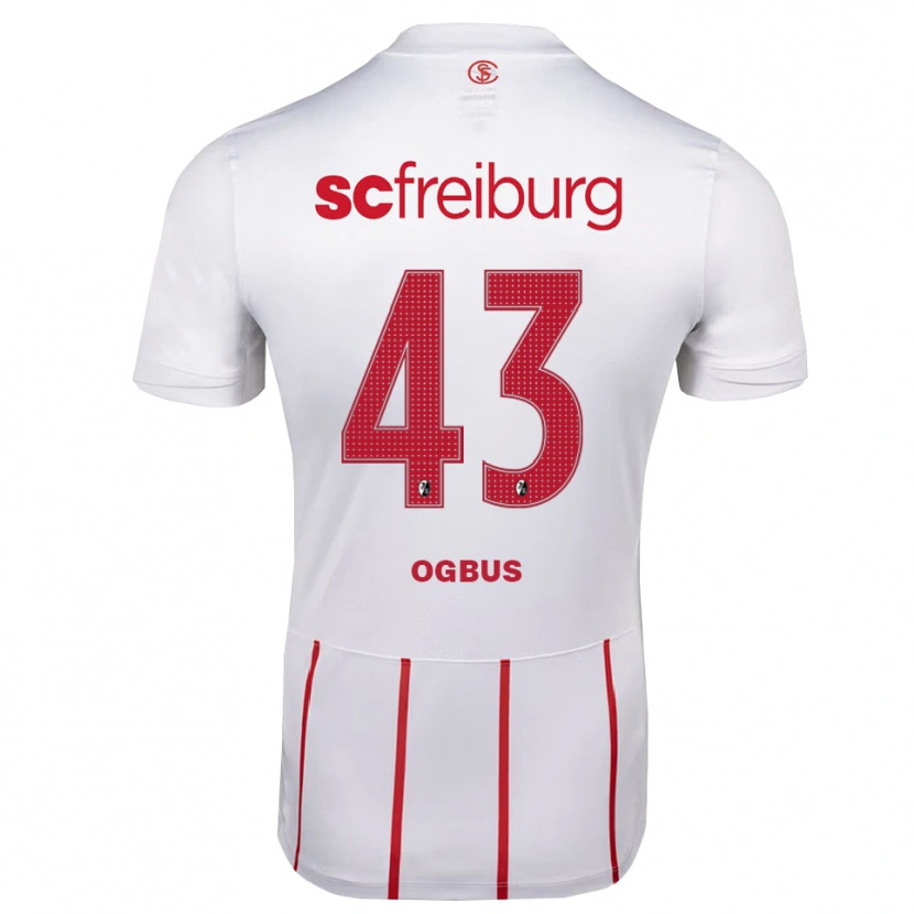 Danxen Bambino Maglia Bruno Ogbus #43 Bianco Rosso Giallo Kit Gara Away 2026/27 Maglietta