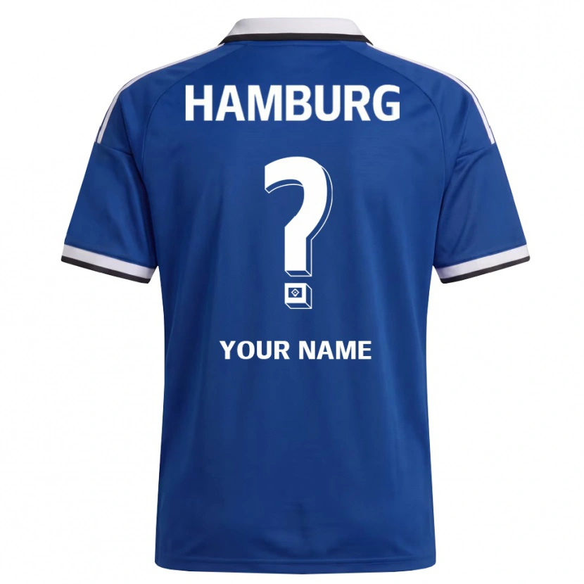 Danxen Bambino Maglia Il Tuo Nome #0 Bianco Blu Kit Gara Away 2026/27 Maglietta