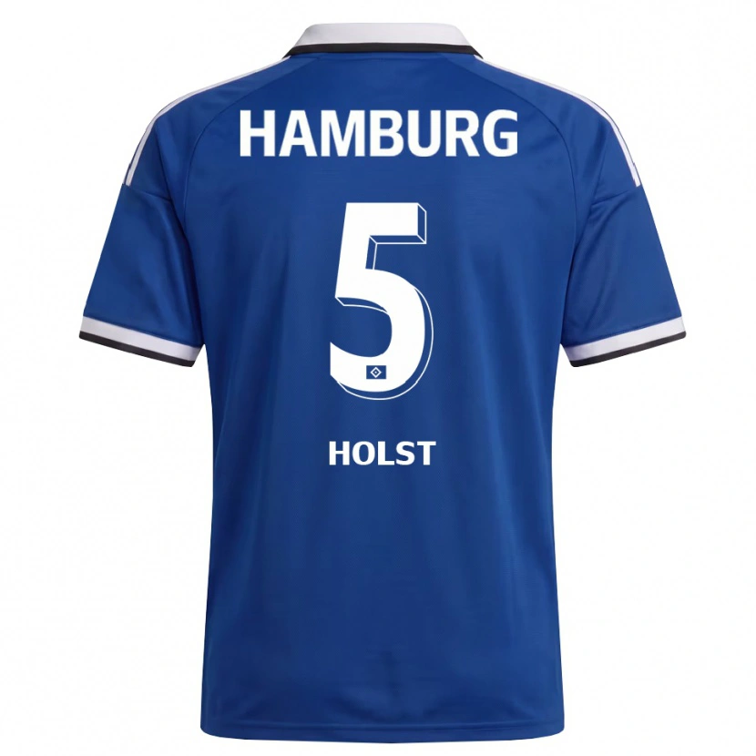 Danxen Bambino Maglia Evelyn Holst #5 Bianco Blu Kit Gara Away 2026/27 Maglietta