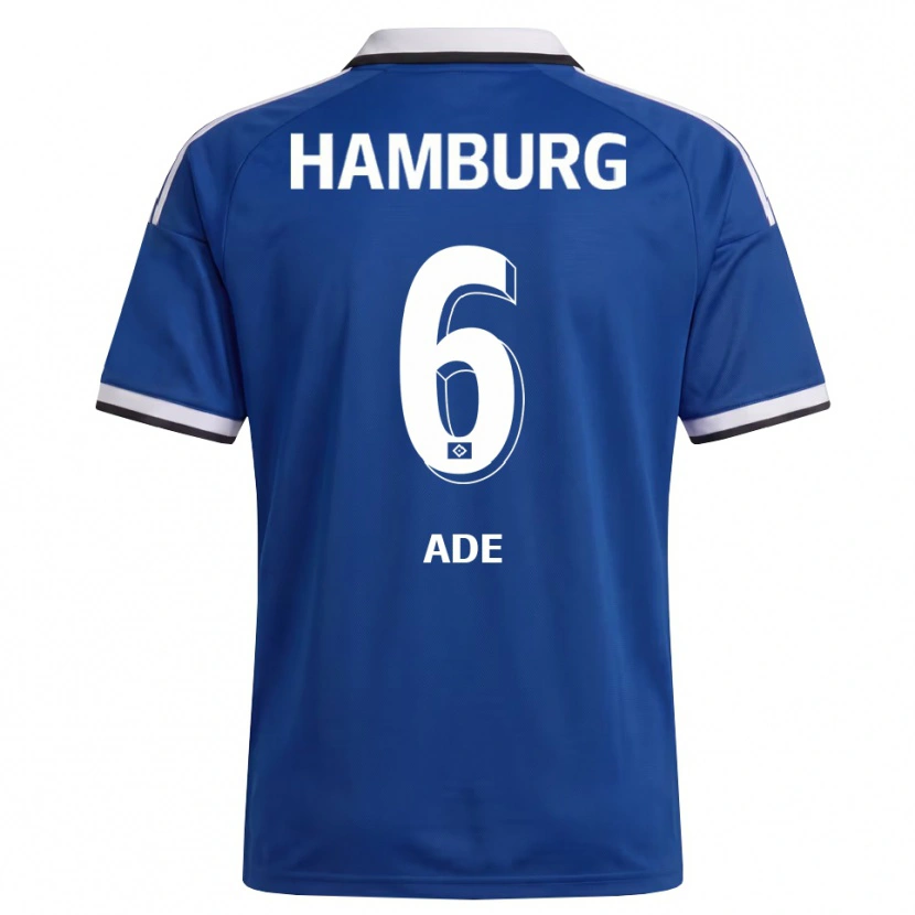 Danxen Bambino Maglia Jeremy Ade #6 Bianco Blu Kit Gara Away 2026/27 Maglietta