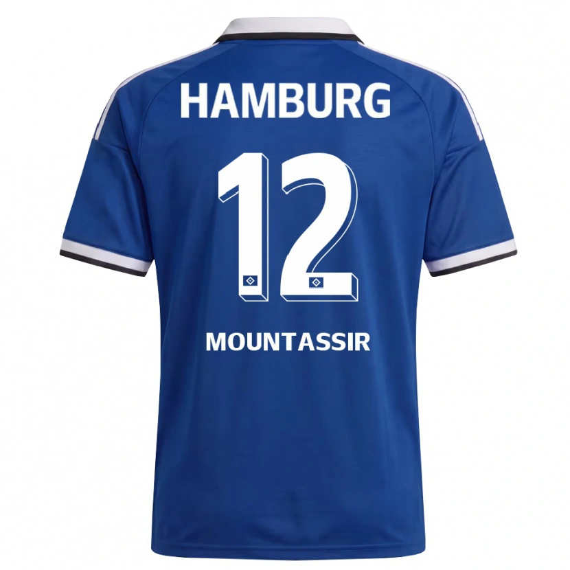 Danxen Bambino Maglia Youssef Mountassir #12 Bianco Blu Kit Gara Away 2026/27 Maglietta