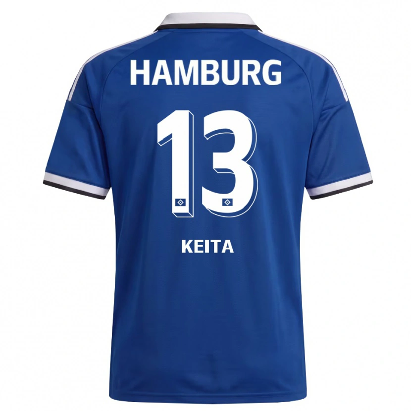 Danxen Bambino Maglia Mory Keita #13 Bianco Blu Kit Gara Away 2026/27 Maglietta
