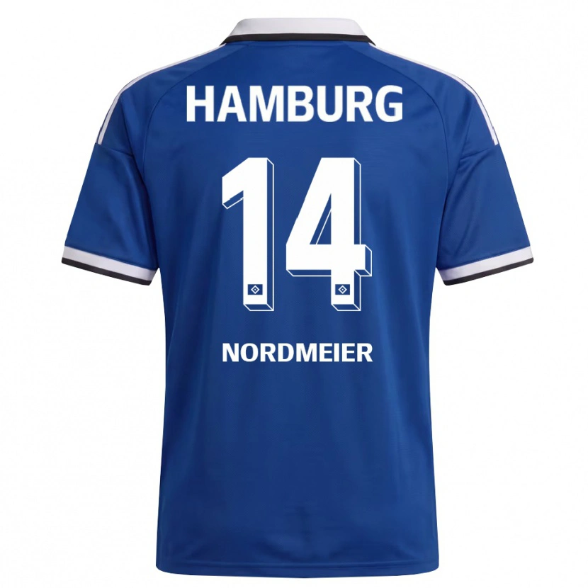 Danxen Bambino Maglia Quentin Nordmeier #14 Bianco Blu Kit Gara Away 2026/27 Maglietta