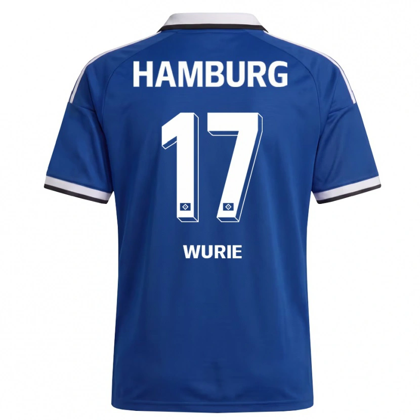Danxen Bambino Maglia David Wurie #17 Bianco Blu Kit Gara Away 2026/27 Maglietta