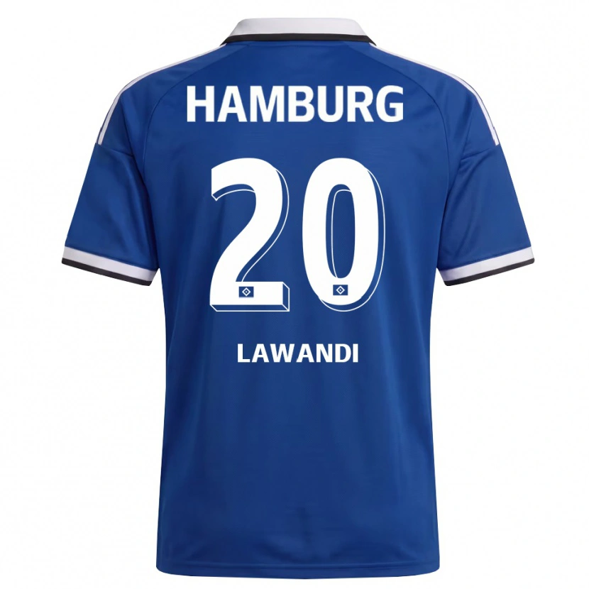Danxen Bambino Maglia Alexander Lawandi #20 Bianco Blu Kit Gara Away 2026/27 Maglietta