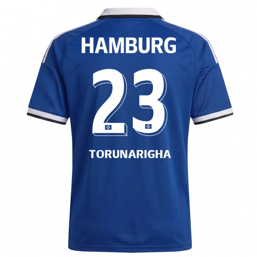 Danxen Bambino Maglia Jordan Torunarigha #23 Bianco Blu Kit Gara Away 2026/27 Maglietta