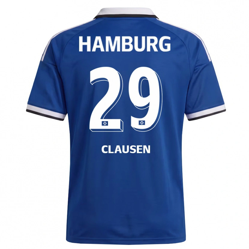 Danxen Bambino Maglia Lina Clausen #29 Bianco Blu Kit Gara Away 2026/27 Maglietta