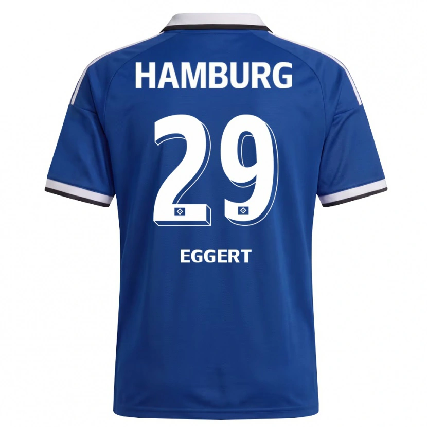 Danxen Bambino Maglia Leni Eggert #29 Bianco Blu Kit Gara Away 2026/27 Maglietta