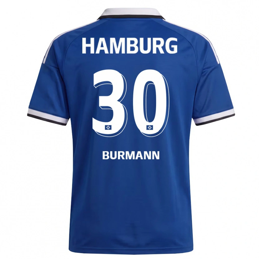 Danxen Bambino Maglia Tarah Burmann #30 Bianco Blu Kit Gara Away 2026/27 Maglietta