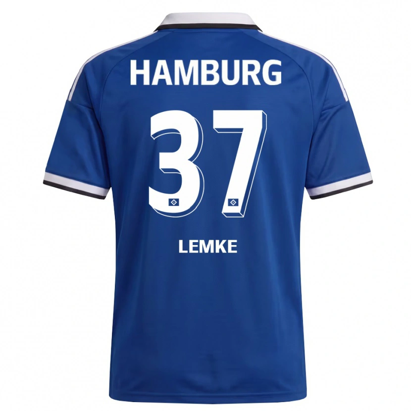 Danxen Bambino Maglia Louis Lemke #37 Bianco Blu Kit Gara Away 2026/27 Maglietta