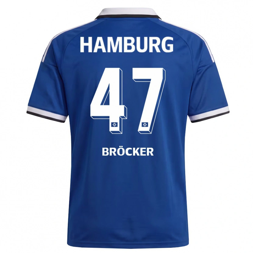 Danxen Bambino Maglia Mads Bröcker #47 Bianco Blu Kit Gara Away 2026/27 Maglietta