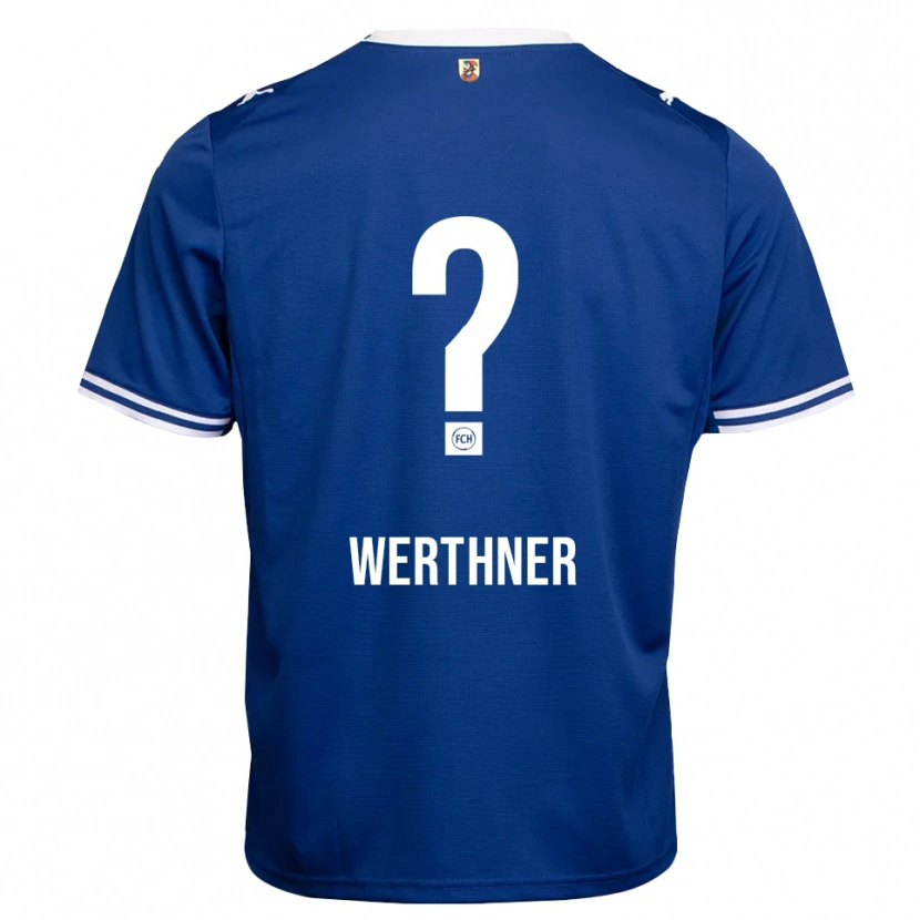 Danxen Bambino Maglia Loretta Werthner #0 Blu Reale Bianco Kit Gara Away 2026/27 Maglietta