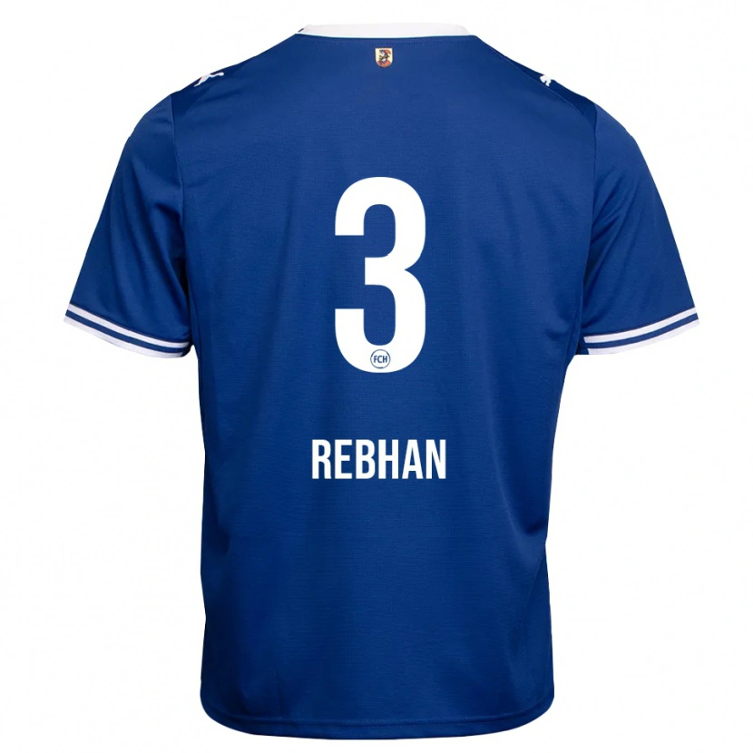 Danxen Bambino Maglia Emma Rebhan #3 Blu Reale Bianco Kit Gara Away 2026/27 Maglietta