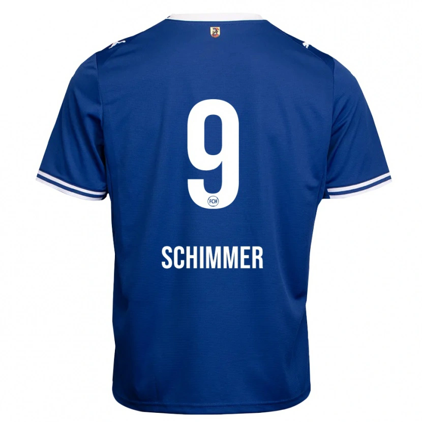 Danxen Bambino Maglia Stefan Schimmer #9 Blu Reale Bianco Kit Gara Away 2026/27 Maglietta