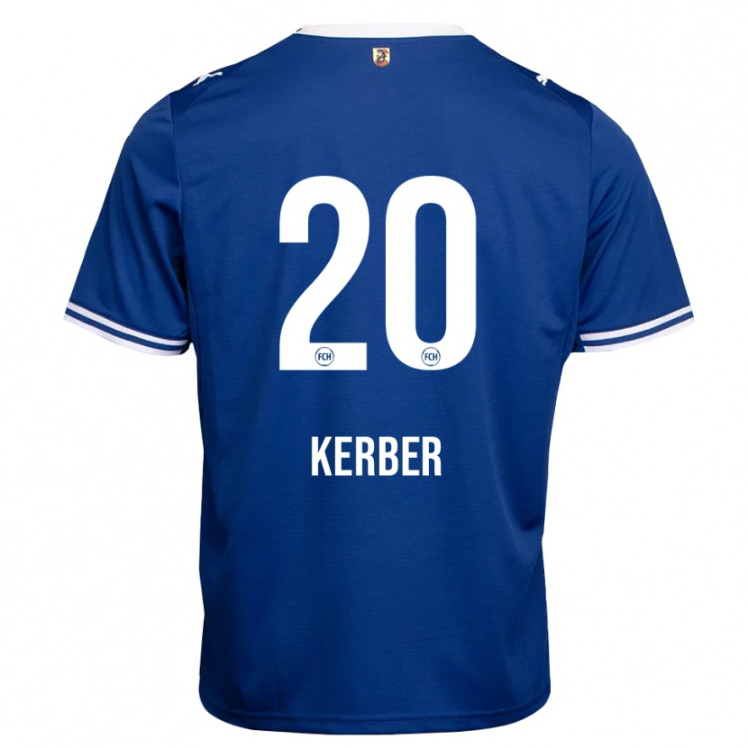 Danxen Bambino Maglia Luca Kerber #20 Blu Reale Bianco Kit Gara Away 2026/27 Maglietta