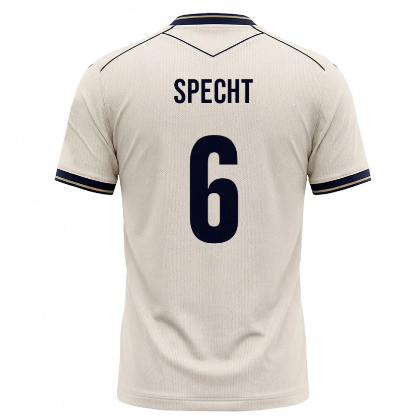 Danxen Bambino Maglia Michaela Specht #6 Bianco Avorio Blu Inchiostro Kit Gara Away 2026/27 Maglietta