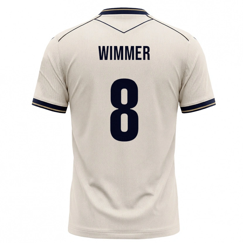 Danxen Bambino Maglia Patrick Wimmer #8 Bianco Avorio Blu Inchiostro Kit Gara Away 2026/27 Maglietta
