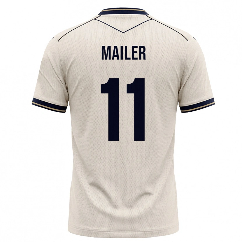 Danxen Bambino Maglia Emanuele Mailer #11 Bianco Avorio Blu Inchiostro Kit Gara Away 2026/27 Maglietta