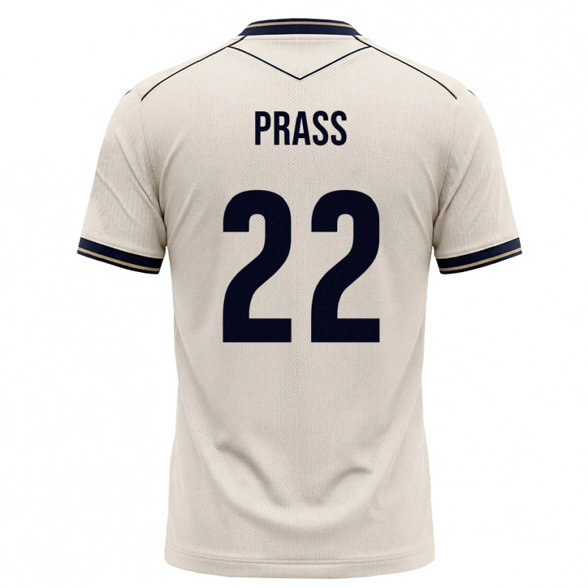 Danxen Bambino Maglia Alexander Prass #22 Bianco Avorio Blu Inchiostro Kit Gara Away 2026/27 Maglietta