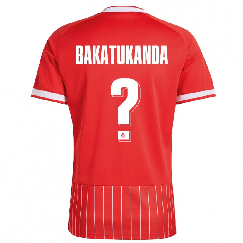 Danxen Bambino Maglia Elias Bakatukanda #0 Rosso Bianco Verde Kit Gara Away 2026/27 Maglietta