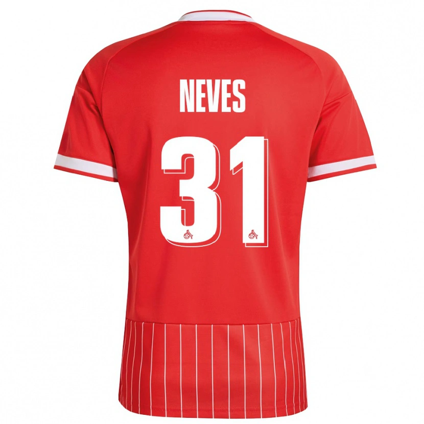 Danxen Bambino Maglia Gil Neves #31 Rosso Bianco Verde Kit Gara Away 2026/27 Maglietta