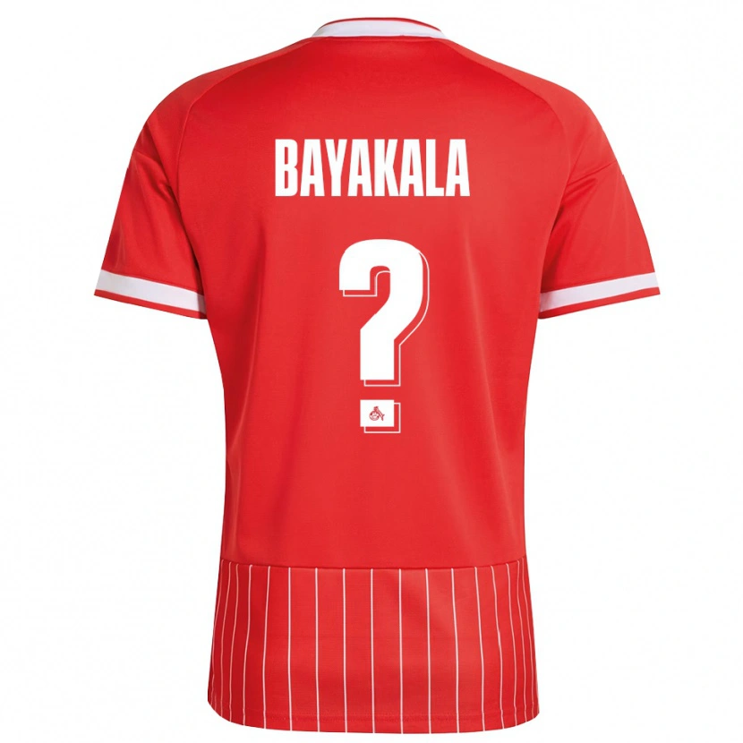 Danxen Bambino Maglia Aaron Bayakala #0 Rosso Bianco Verde Kit Gara Away 2026/27 Maglietta