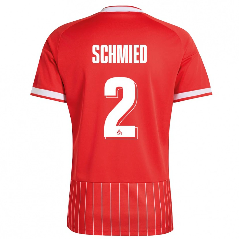 Danxen Bambino Maglia Joël Schmied #2 Rosso Bianco Verde Kit Gara Away 2026/27 Maglietta