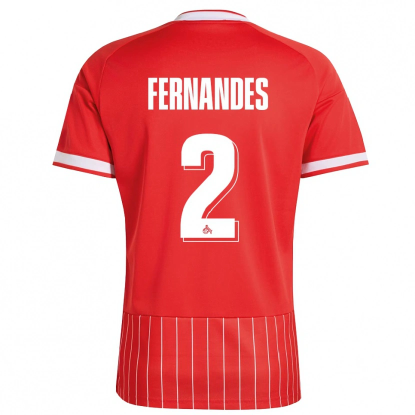 Danxen Bambino Maglia Tyron Fernandes #2 Rosso Bianco Verde Kit Gara Away 2026/27 Maglietta