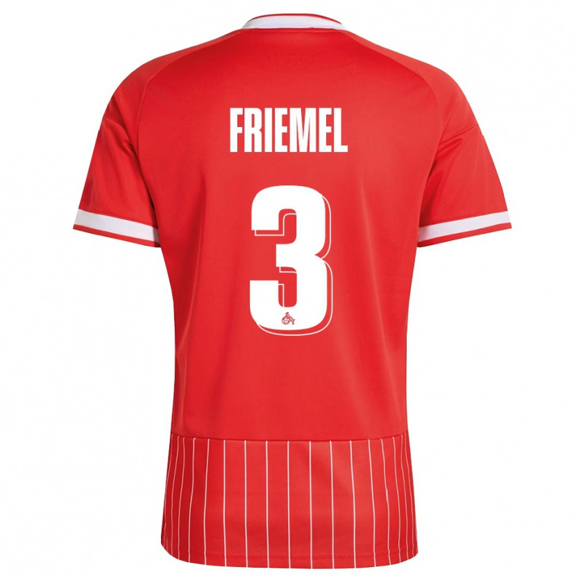 Danxen Bambino Maglia Jonathan Friemel #3 Rosso Bianco Verde Kit Gara Away 2026/27 Maglietta