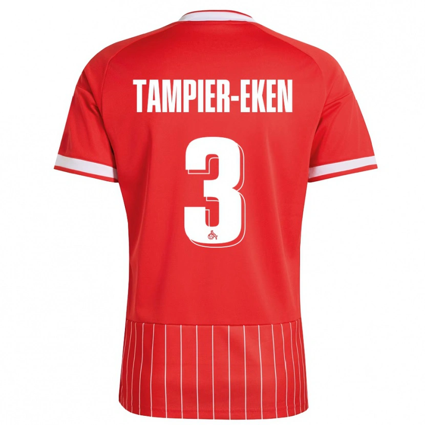 Danxen Bambino Maglia Pierre Tampier-Eken #3 Rosso Bianco Verde Kit Gara Away 2026/27 Maglietta