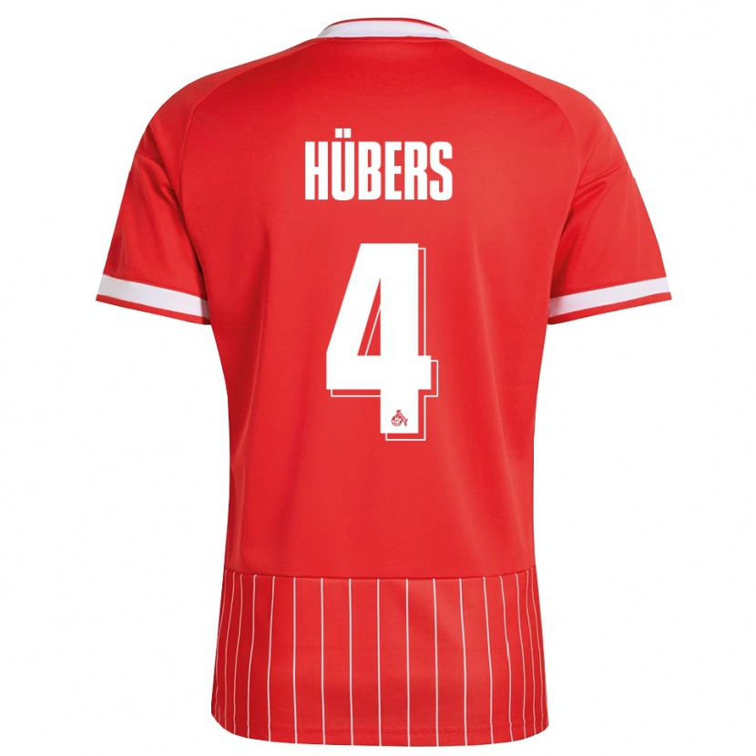 Danxen Bambino Maglia Timo Hübers #4 Rosso Bianco Verde Kit Gara Away 2026/27 Maglietta