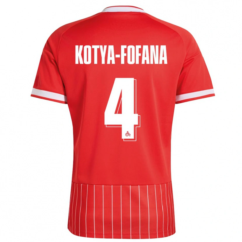 Danxen Bambino Maglia Assad Kotya-Fofana #4 Rosso Bianco Verde Kit Gara Away 2026/27 Maglietta