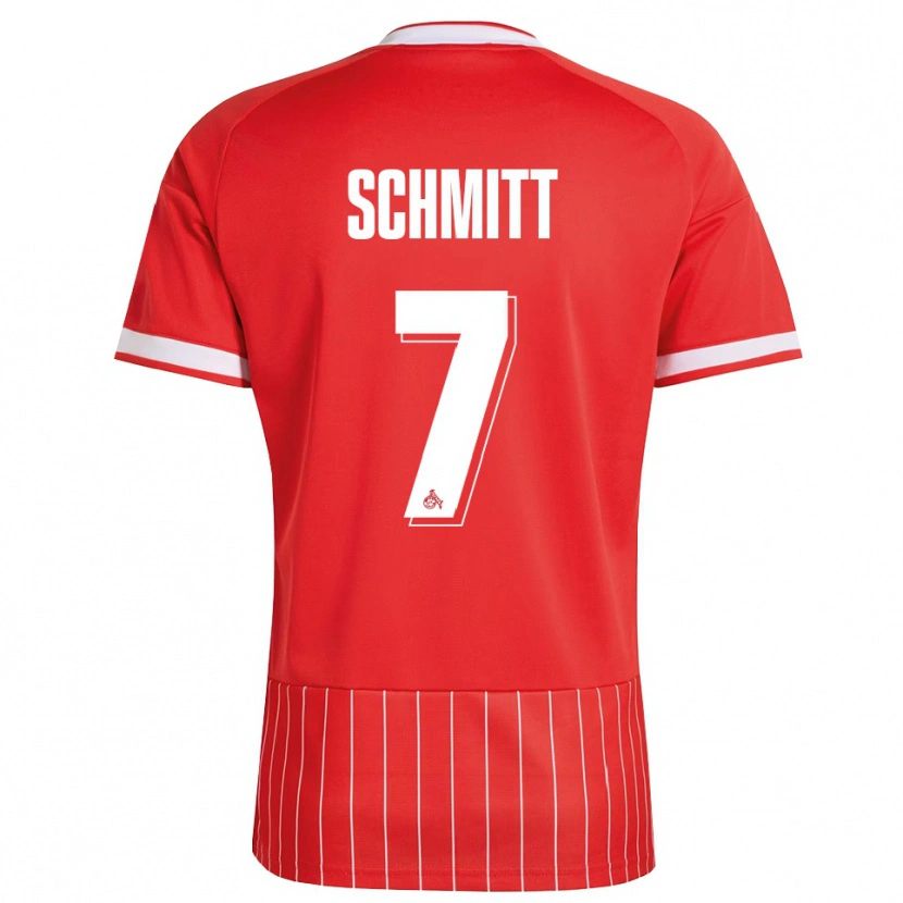 Danxen Bambino Maglia Oliver Schmitt #7 Rosso Bianco Verde Kit Gara Away 2026/27 Maglietta