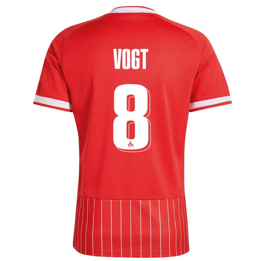 Danxen Bambino Maglia Laura Vogt #8 Rosso Bianco Verde Kit Gara Away 2026/27 Maglietta