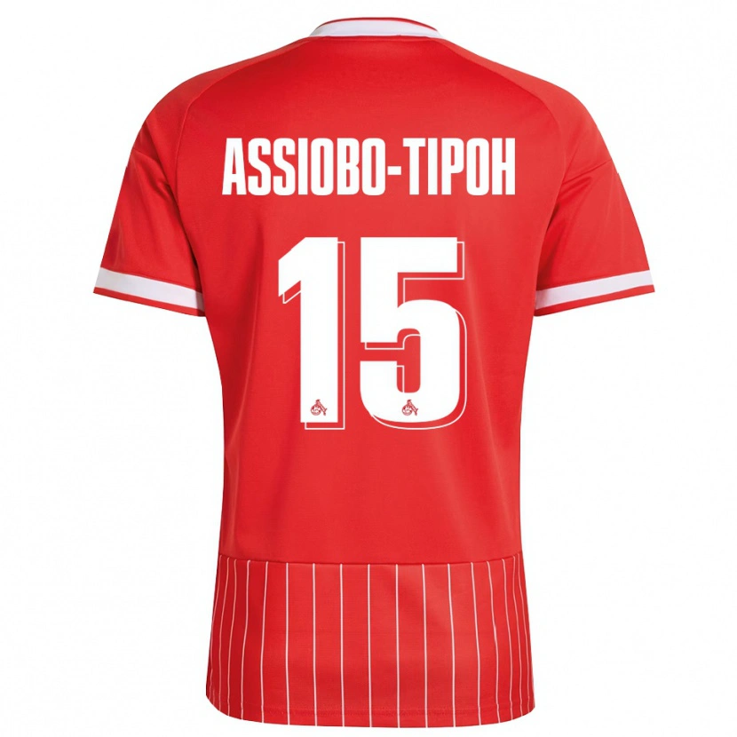 Danxen Bambino Maglia Elfried Assiobo-Tipoh #15 Rosso Bianco Verde Kit Gara Away 2026/27 Maglietta