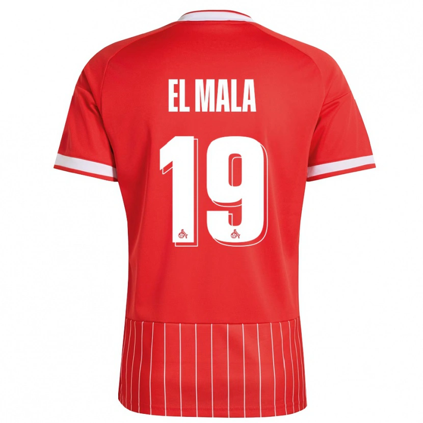 Danxen Bambino Maglia Malek El Mala #19 Rosso Bianco Verde Kit Gara Away 2026/27 Maglietta