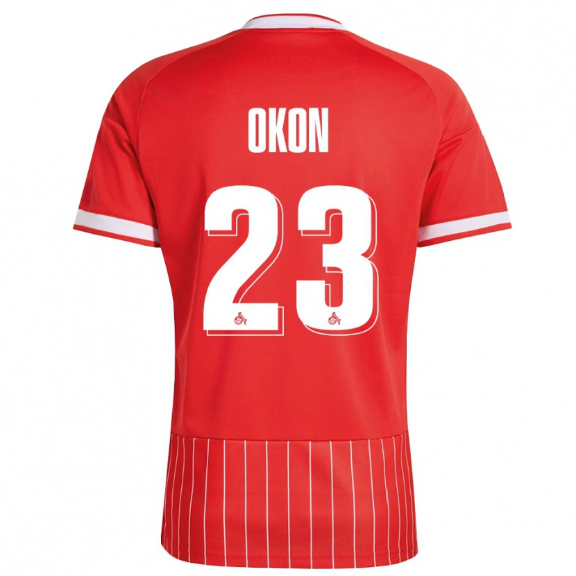 Danxen Bambino Maglia Paul Okon-Engstler #23 Rosso Bianco Verde Kit Gara Away 2026/27 Maglietta
