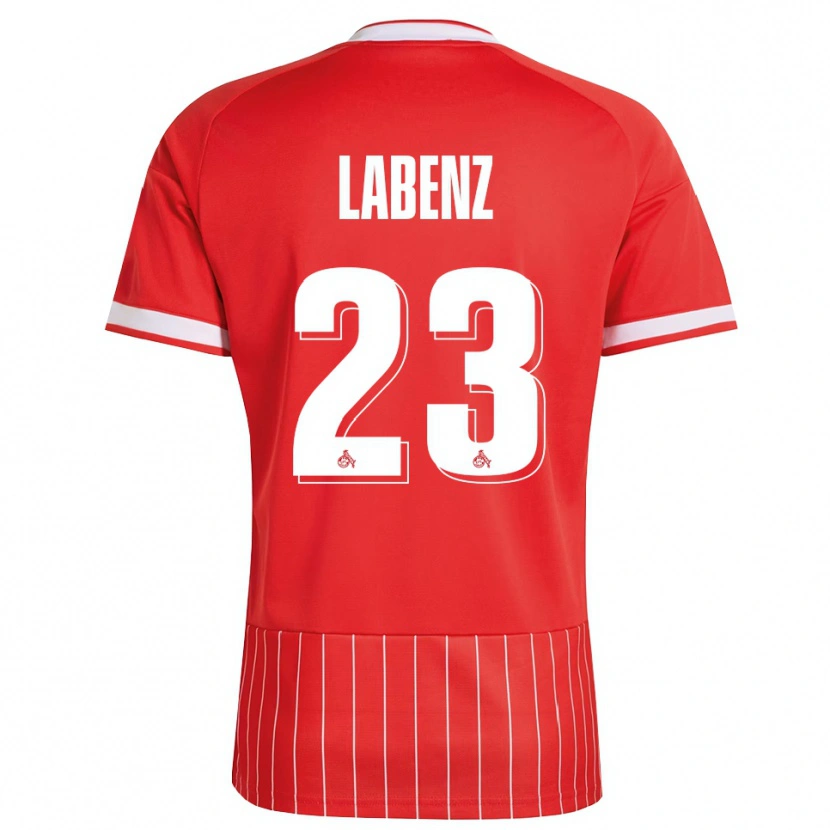 Danxen Bambino Maglia Luiz Labenz #23 Rosso Bianco Verde Kit Gara Away 2026/27 Maglietta
