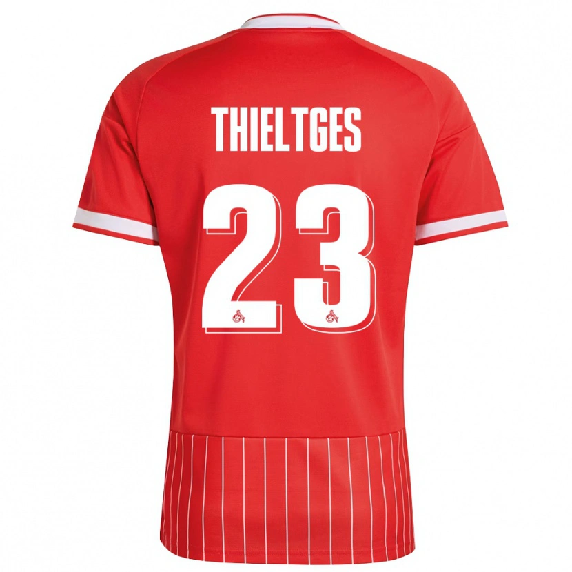 Danxen Bambino Maglia Phil Thieltges #23 Rosso Bianco Verde Kit Gara Away 2026/27 Maglietta