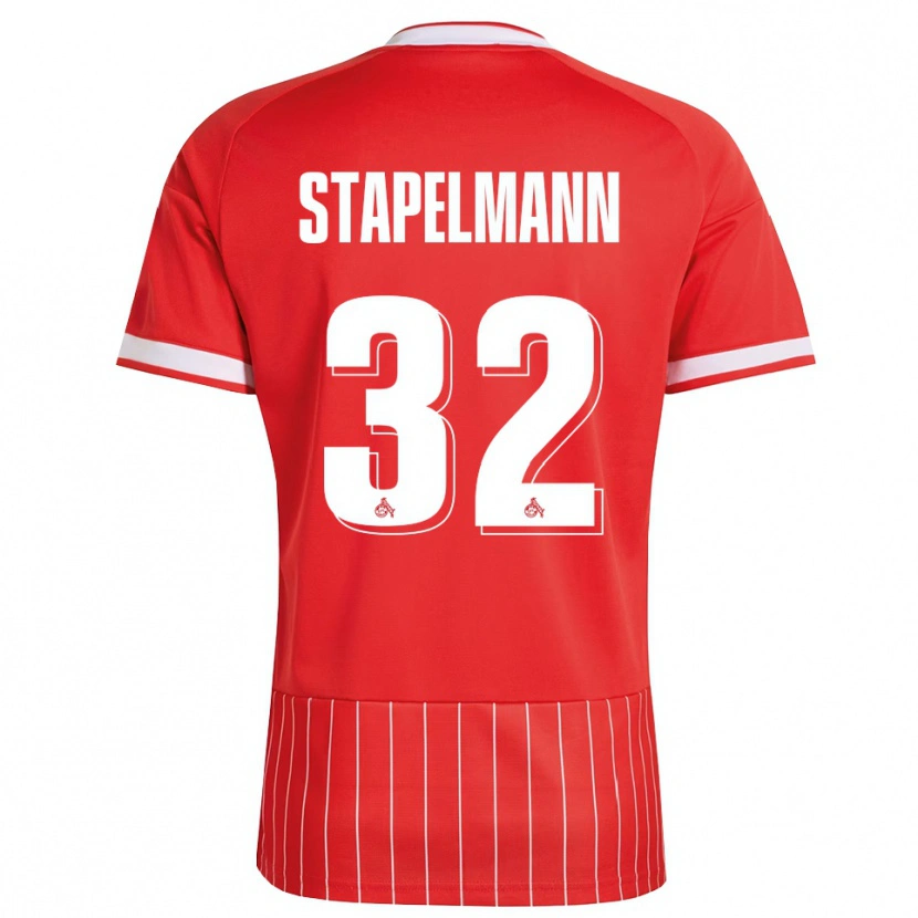 Danxen Bambino Maglia Luis Stapelmann #32 Rosso Bianco Verde Kit Gara Away 2026/27 Maglietta