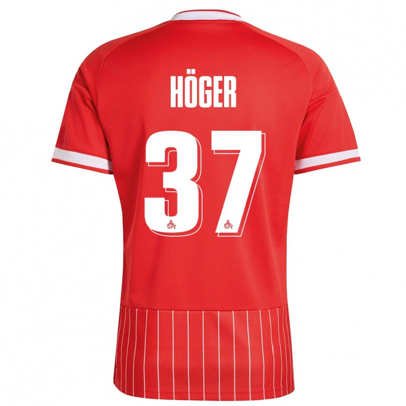 Danxen Bambino Maglia Marco Höger #37 Rosso Bianco Verde Kit Gara Away 2026/27 Maglietta