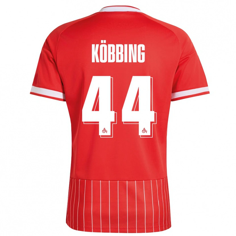 Danxen Bambino Maglia Matthias Köbbing #44 Rosso Bianco Verde Kit Gara Away 2026/27 Maglietta