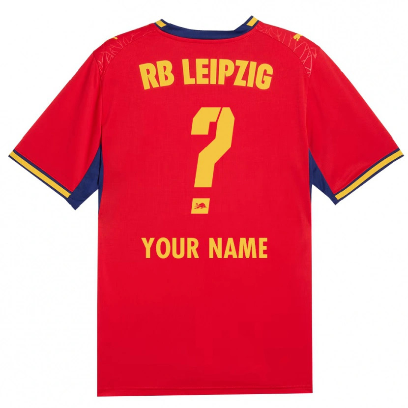 Danxen Bambino Maglia Il Tuo Nome #0 Rosso Giallo Blu Reale Kit Gara Away 2026/27 Maglietta