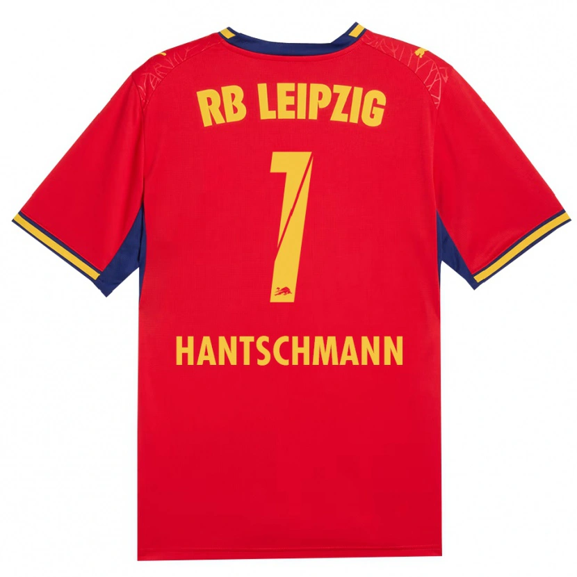 Danxen Bambino Maglia Franz Hantschmann #1 Rosso Giallo Blu Reale Kit Gara Away 2026/27 Maglietta