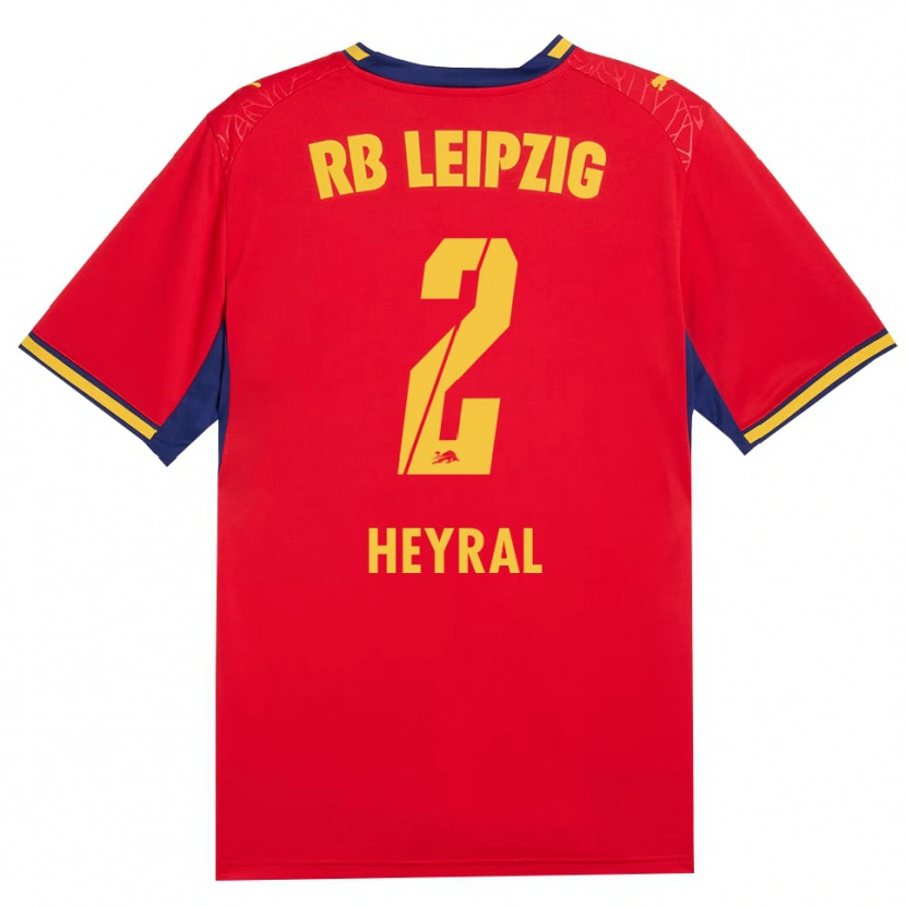 Danxen Bambino Maglia Neo Heyral #2 Rosso Giallo Blu Reale Kit Gara Away 2026/27 Maglietta