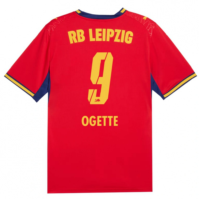 Danxen Bambino Maglia Israel Ogette #9 Rosso Giallo Blu Reale Kit Gara Away 2026/27 Maglietta