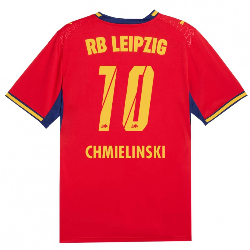 Danxen Bambino Maglia Gina Chmielinski #10 Rosso Giallo Blu Reale Kit Gara Away 2026/27 Maglietta